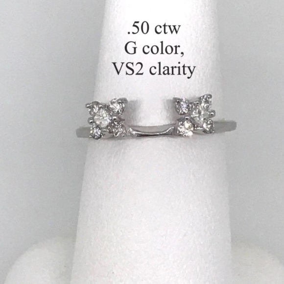 Jewelry - .50 ctw white gold enhancer or ring guard in 14 WG